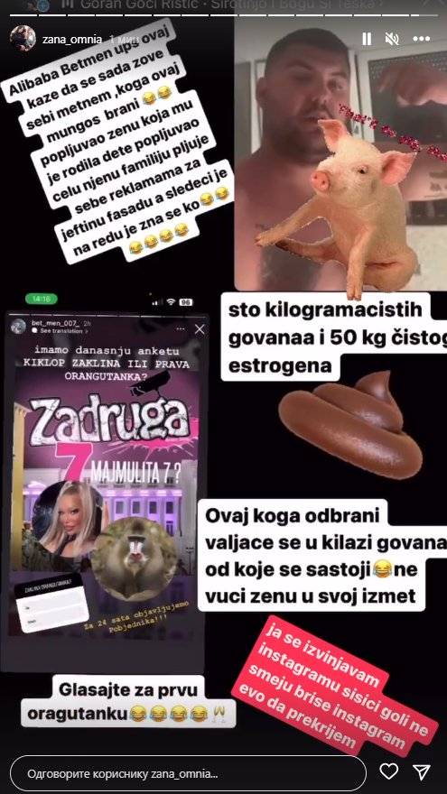 Pink Rs Bukti Rat Ane I Asmina On Sramnim Re Ima Poku Ao Da Je