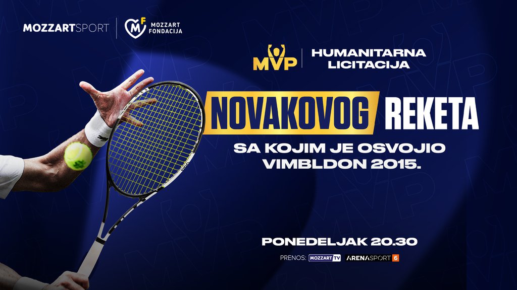 MVP HUMANOSTI – Aukcija Novakovog reketa na ceremoniji MVP by Mozzart Sport!