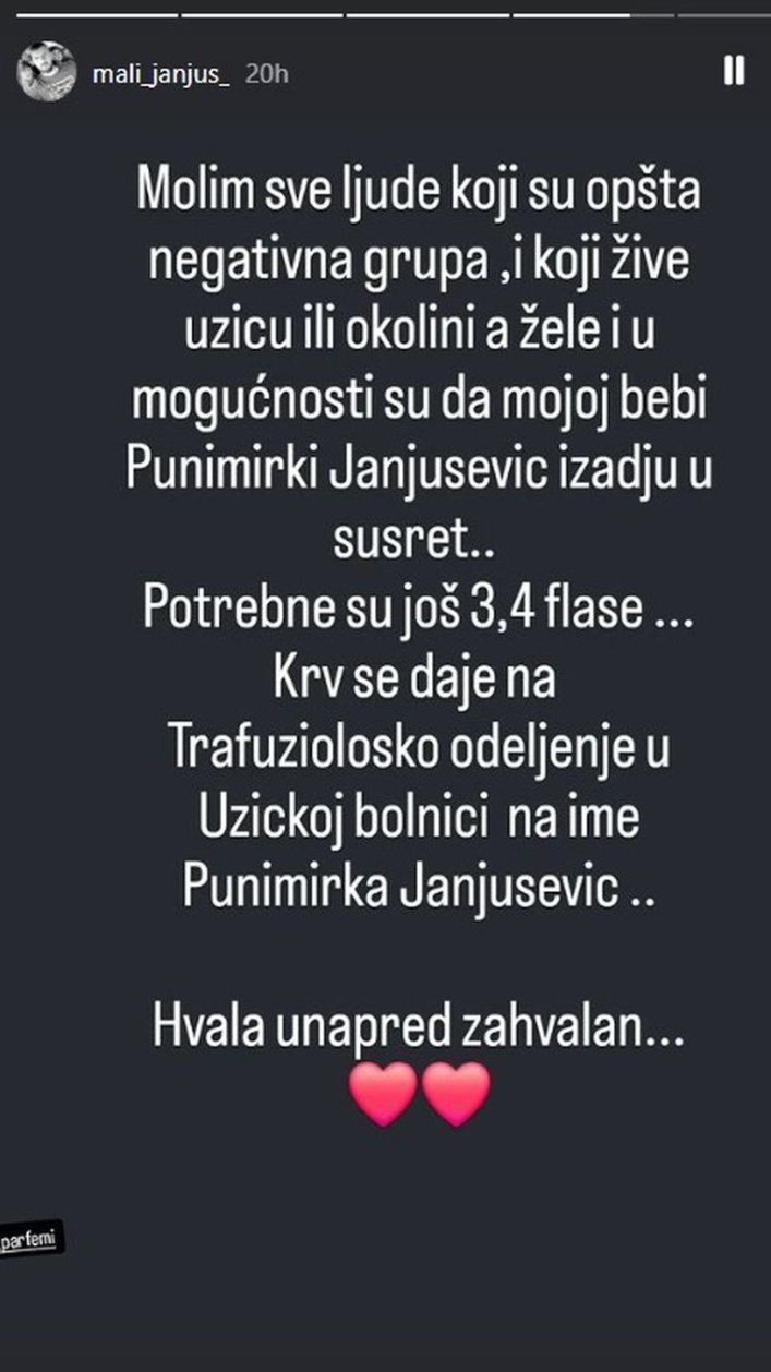 Hitno moli za pomoć: Članu Janjuševe porodice se bore za život: Molim sve ljude da izađu u susret (FOTO)