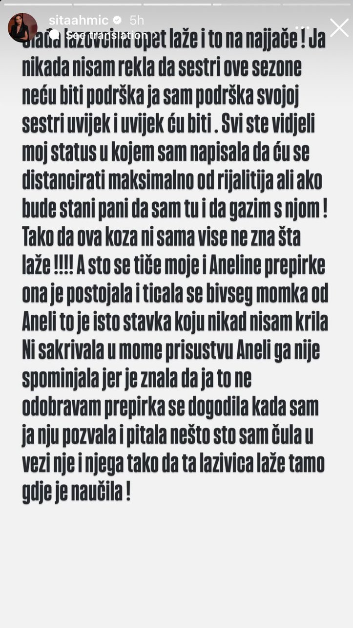 Ova koza ni sama više ne zna šta laže: Nakon teške rasprave Aneli i Slađe, oglasila se Sita, pa zarežala na Poršelinu i otkrila istinu o njihovom sestrinskom odnosu!