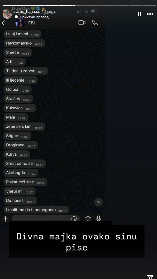 Sita rođenom sinu smeštala zatvor! Pogledajte šta je slala Neriu, kako je maltretirala njega i Hanu: Slala ljude da ih prate, pretila, vređala, slala prijave... (FOTO)