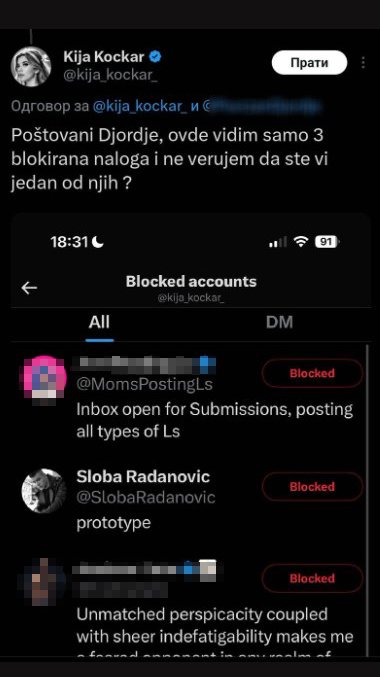 KIJA OBJAVILA BLOK LISTU: Oglasila se u jeku skandala sa Kaćom Živković, na spisku bila samo OVA TRI IMENA, a onda dodala i bivšu drugaricu (FOTO)