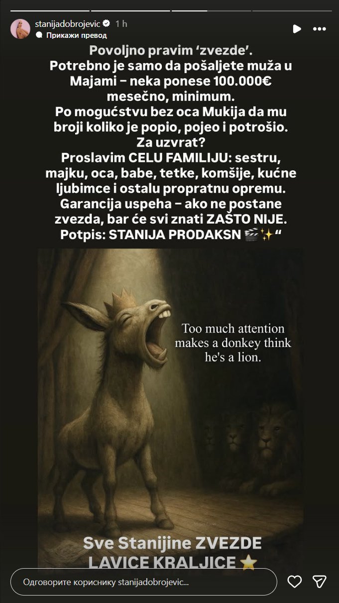 POVOLJNO PRAVIM ZVEZDE! Stanija urnisala Ahmiće i Durdžiće: Pošaljite muža u Majami, nek ponese pare, ali bez oca Mukija da broji koliko je pojeo, popio i potrošio!