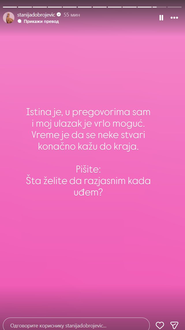 Vreme je da se neke stvari kažu do kraja! Stanija Dobrojević najavila ulazak u Elitu 9! Ovo će sve promeniti! (FOTO)