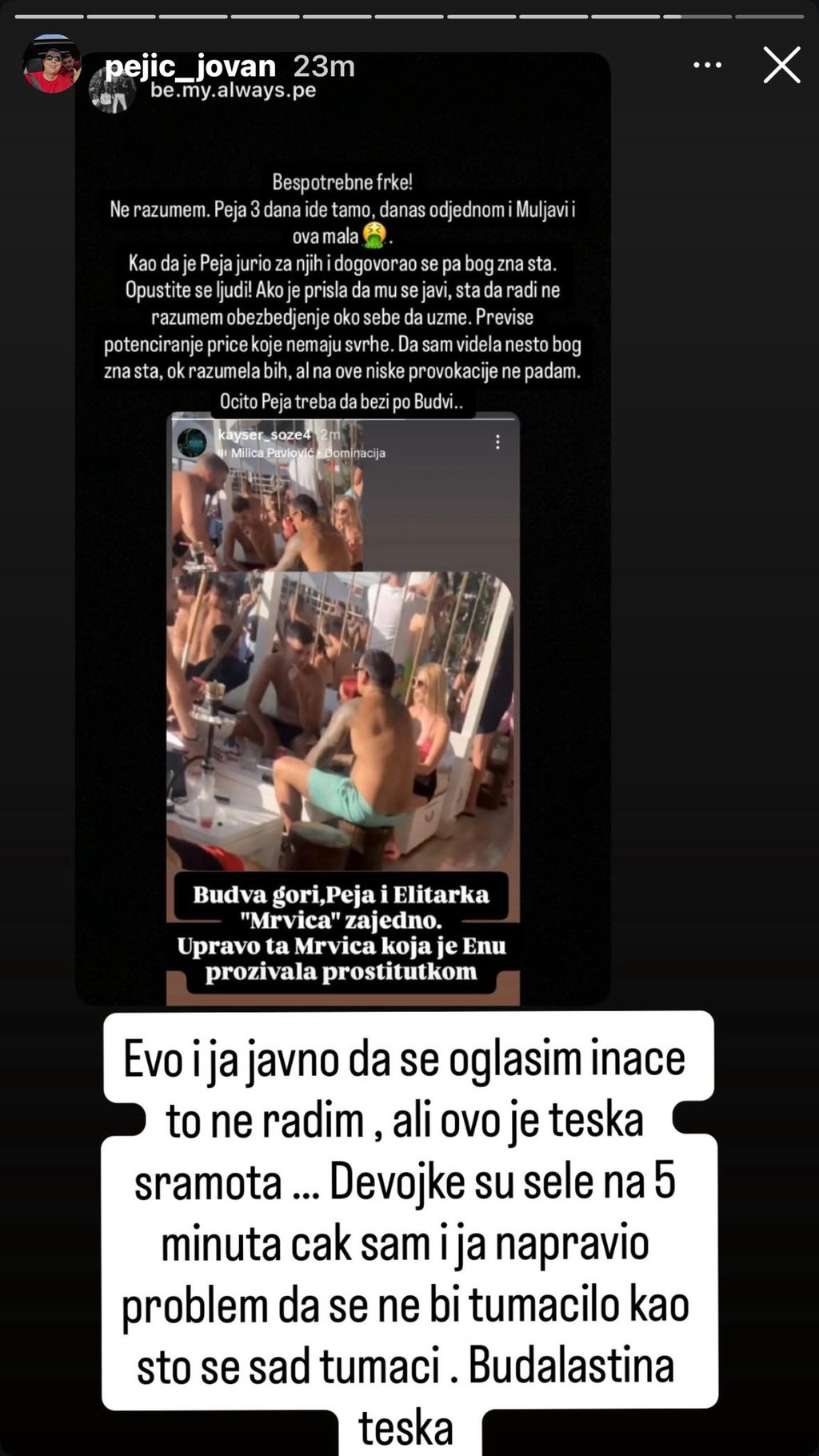 Ena Čolić će počupati kosu s glave: Oglasio se Peja besan kao ris nakon što je uslikan s Mrvicom u Budvi, evo šta je rekao! (FOTO)