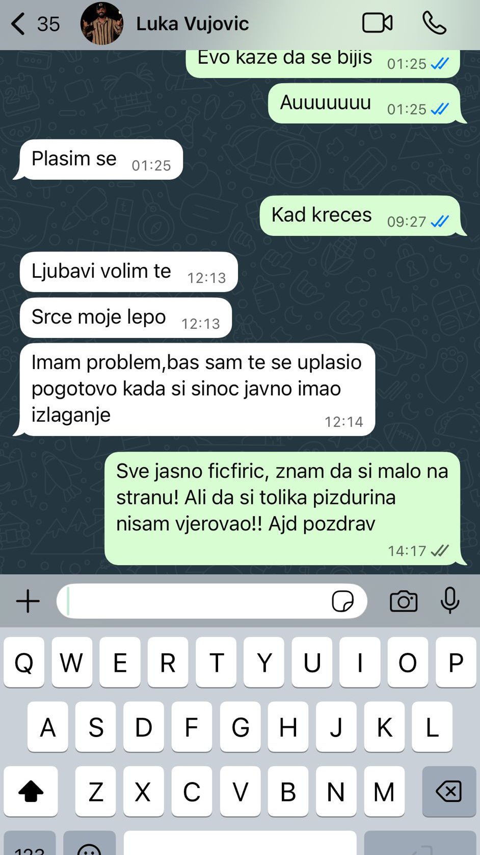 Rat bukti: Asmin upitao Luku kada stiže u Bosnu, njegov odgovor ga izbacio iz TAKTA (FOTO)