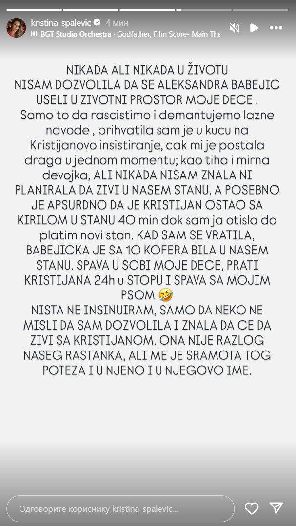 BABEJIĆKA UMEŠALA PRSTE?! Novo oglašavanje Kristine Spalević: Učesnica Farmera joj se uselila u kuću: Spava u sobi moje dece, a kad sam se vratila, ona je... (FOTO)