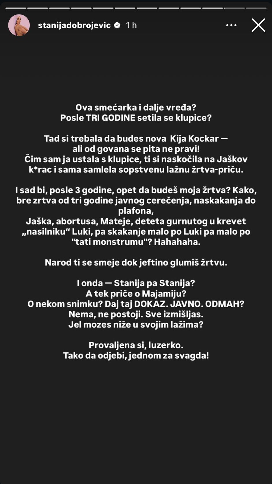 Smećarka i dalje vređa?! Kako bre žrtva posle abortusa i čer*čenja: Stanija nikad žešće uzvratila Aneli Ahmić, rešila da je više ne štedi: Provaljena si luzerko, pop*šala si porodicu! (FOTO)