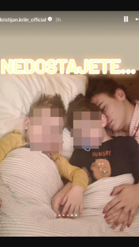 KRISTINA I DECA LEŽE NA KREVETU! Kristijan usred skandala i zabrane prilaska objavio privatnu fotografiju porodice i OVIM šokirao javnost! (FOTO)