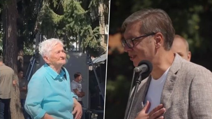 VUČIĆ OBJAVIO EMOTIVNI SNIMAK SA BAKOM IZ TOPLIČKOG OKRUGA! Obratila se predsedniku, a njene reči ga nisu ostavile ravnodušnim (VIDEO)