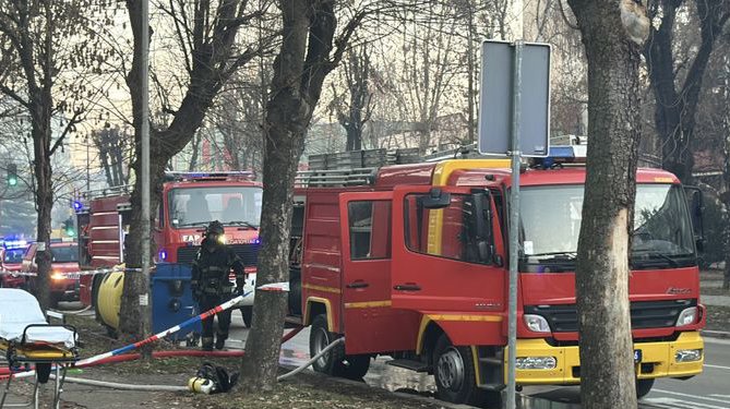 Požar u centru Užica: Gorelo iz podruma zgrade