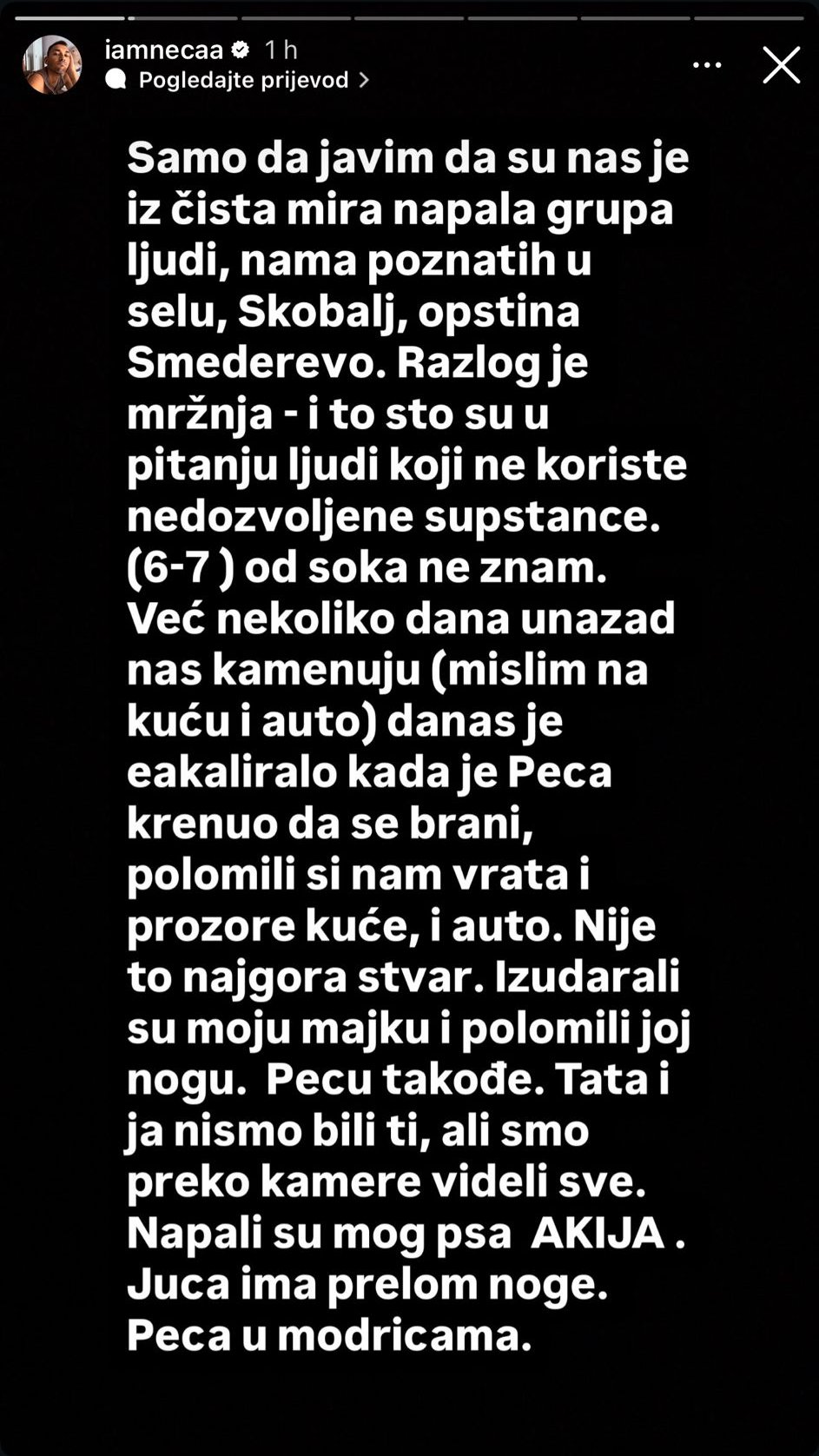 Pretučena majka Nece tiktokera! On se hitno oglasio: Ima prelog noge, Peca je u modricama (FOTO)