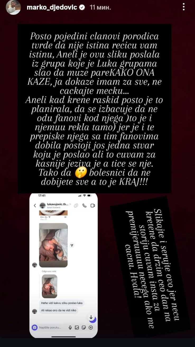 Marko Đedović nastavlja da RASKRINKAVA: Obelodanio sve Aneline planove za raskid s Lukom, pa izneo i DOKAZE šta je Ahmićeva zapravo radila iza njegovih leđa (FOTO)