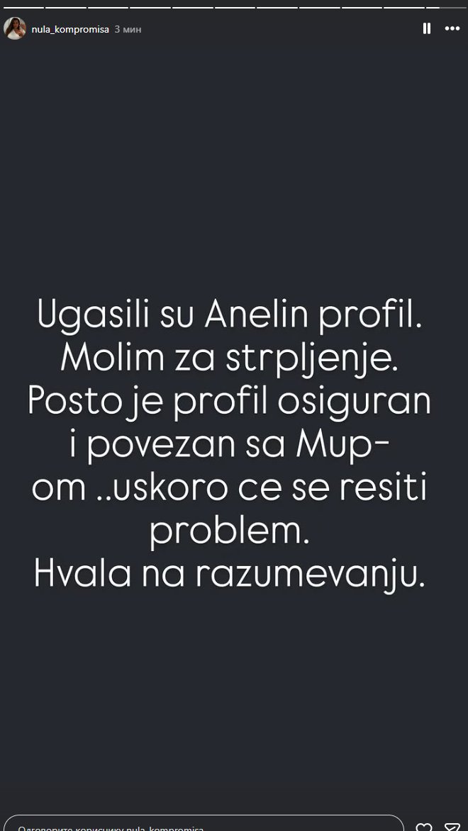 Aneli Ahmić na velikim mukama: Stari Instagram joj ugasili, ona otvorila novi, pa je sačekao PAKAO