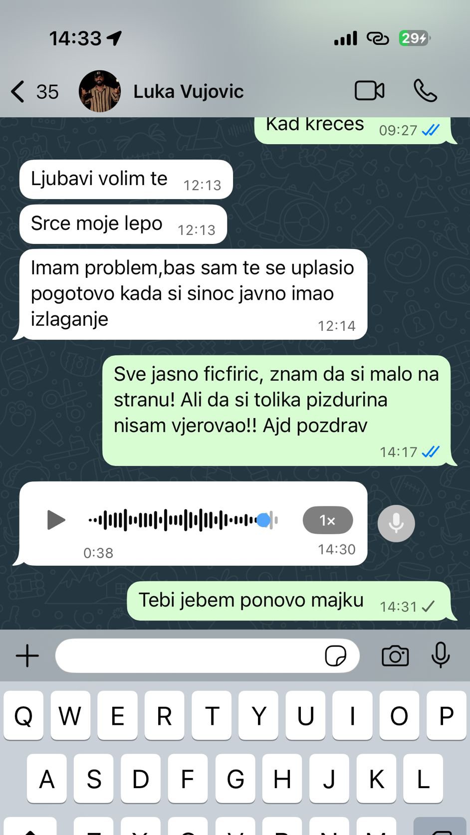 Rat bukti: Asmin upitao Luku kada stiže u Bosnu, njegov odgovor ga izbacio iz TAKTA (FOTO)