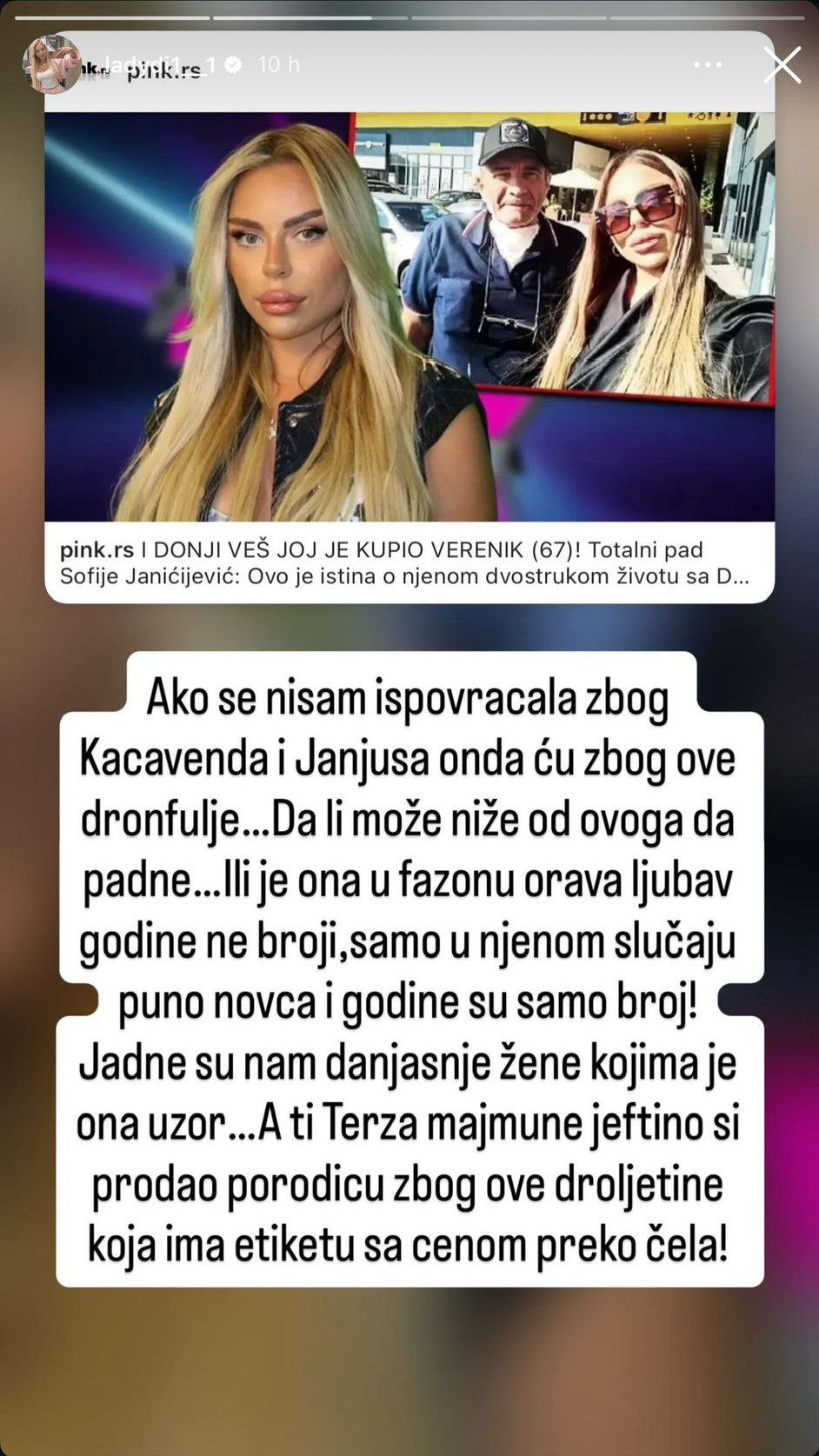 Dr*nfuljetina sa cenom na čelu: Nakon što je isplivalo sve o Sofiji, bivša učesnica Elite je URNISALA, pa se obratila Terzi (FOTO)