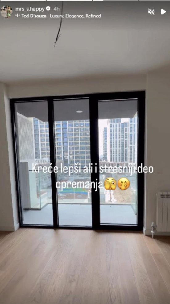 POGLEDAJTE KAKO IZGLEDA STAN OD POLA MILIONA EVRA: Sanja Stanković obezbedila sebi nekretninu u elitnom delu Beograda, pa se javno pohvalila (FOTO)