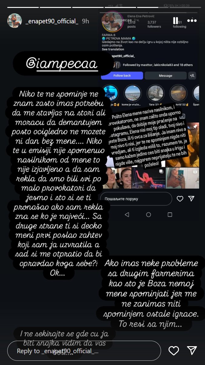 JEDINO ĆEŠ BITI SNAJKA U IRIGU! Peca žestoko potkačio Elenu, a ona mu brutalno odgovorila: RAT BUKTI NA DRUŠTVENIM MREŽAMA!