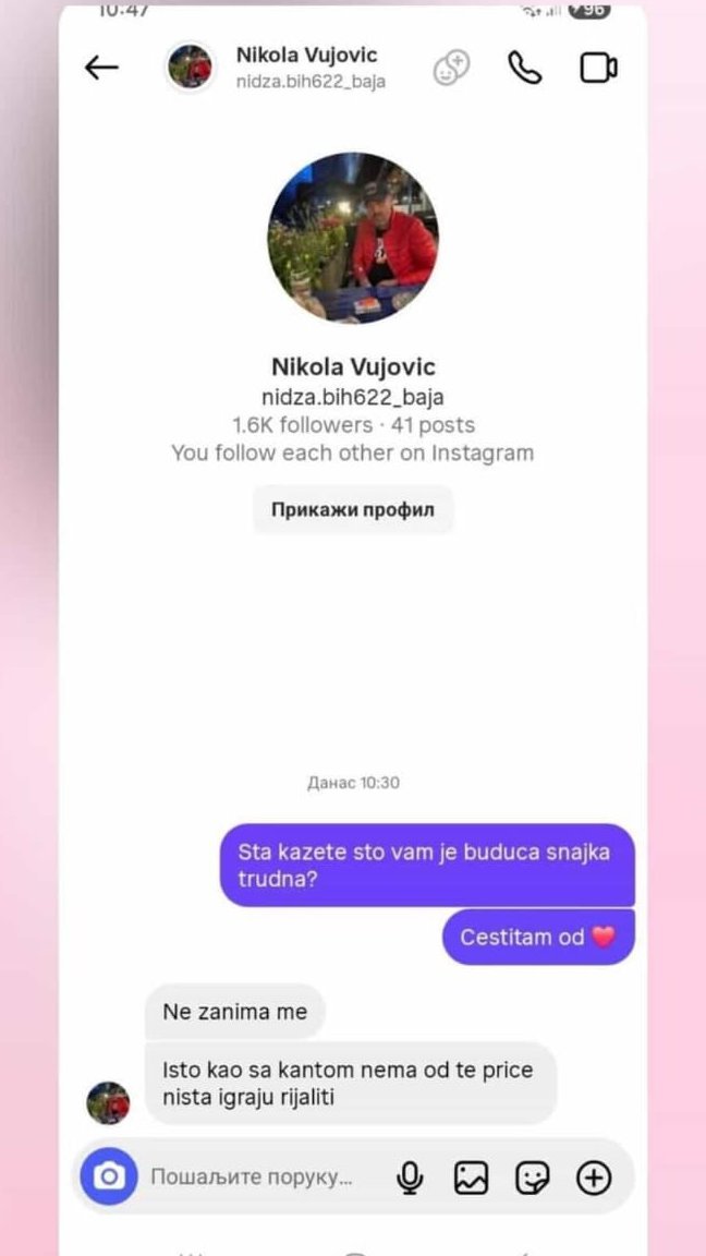 NEĆE IM BITI SVEJEDNO: Prvo oglašavanje Baje Vujovića, evo da li je srećan zbog Anitine trudnoće sa Lukom