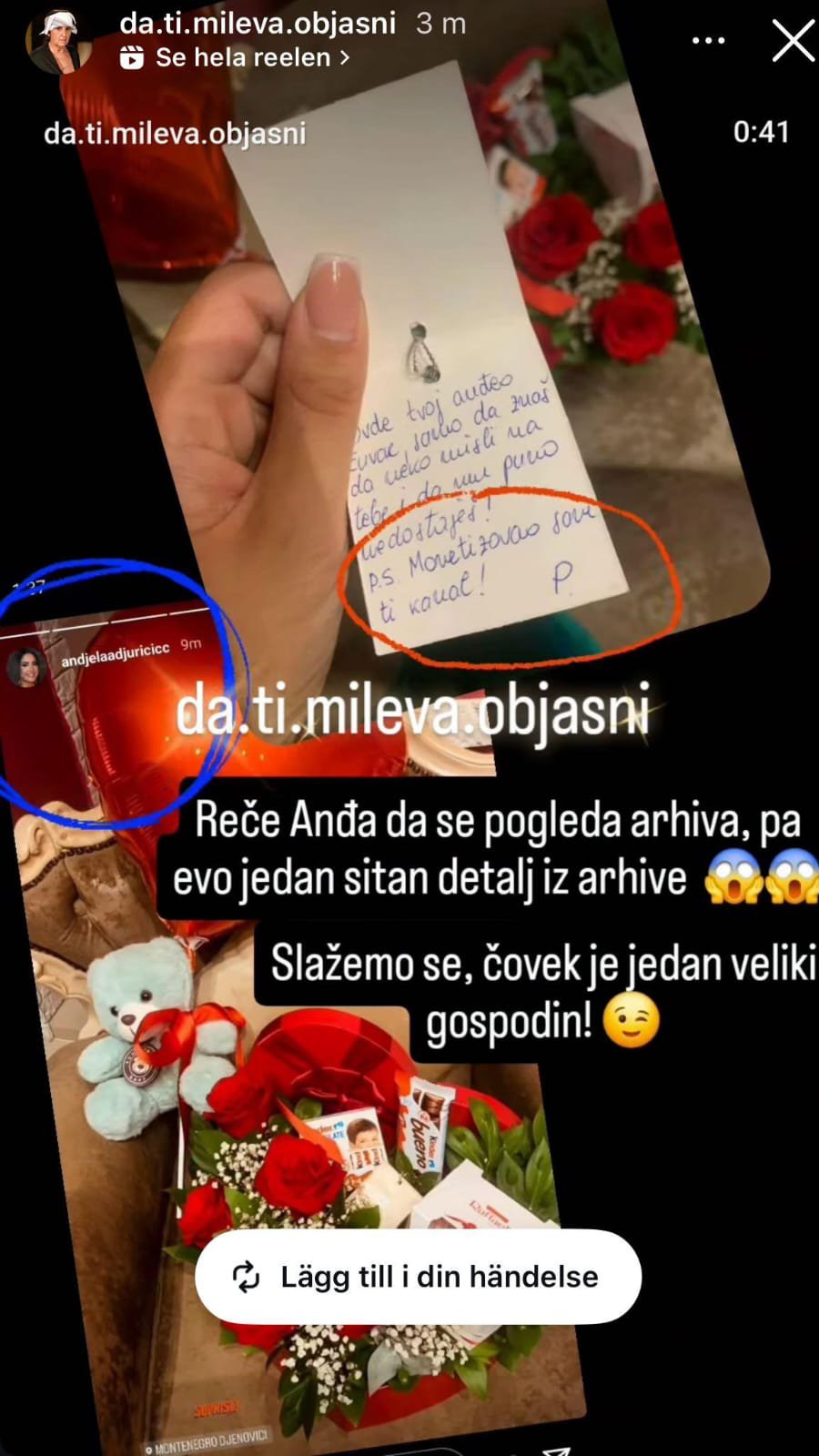 OD SUZANE NEMA NI S: Isplivao dokaz - Pink.rs u posedu čestitke koju je Pavle Jovanović poslao Anđeli, Đuričićeva SLAGALA I NIJE TREPNULA (FOTO)