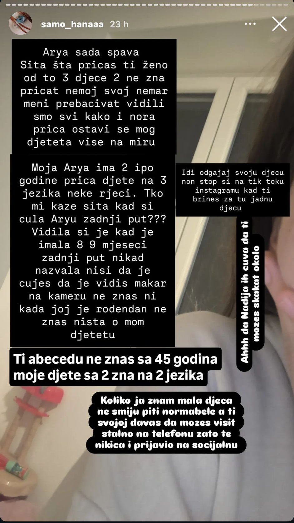 Htela si da nas sprečiš da vakcinišemo dete, kad si čula Ariju zadnji put?! Novo oglašavanje Neriove Hane, udarila na Situ i njeno majčinstvo kao nikada: Nadija ih čuva da ti možeš skakati okolo... (FOTO)