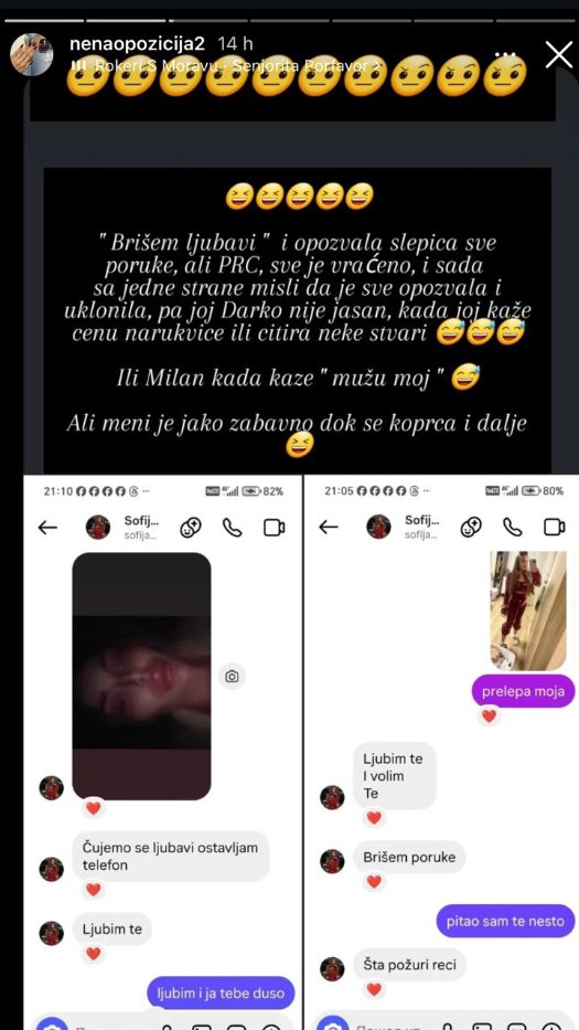 Istina ponovo nije na njenoj strani! Isplivao dokaz CRNO NA BELO, Sofija pokušala da obriše poruke sa Danetom (70), pa se sad brani AMNEZIJOM!