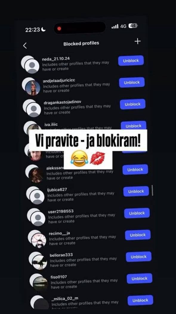 Šta se dešava sa Anđelom i Gastozom?! Lumpovao po Budvi, blokirao je na Instagramu, a onda opet završio s njom