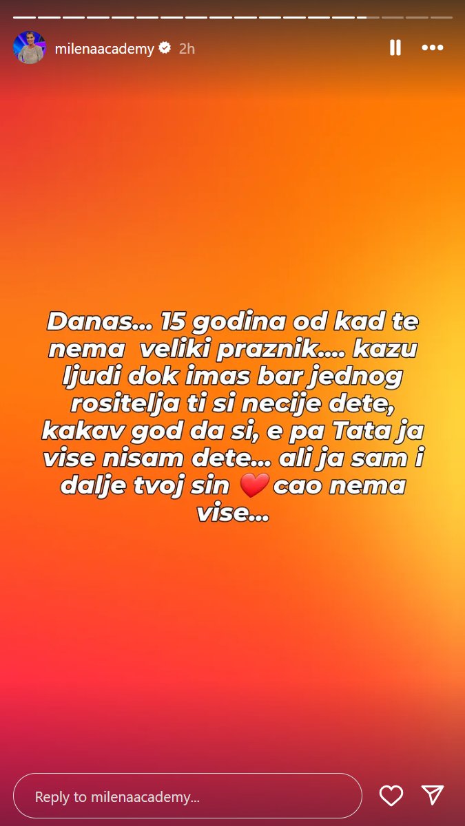 DANAS JE TEŽAK DAN ZA MILENU KAČAVENDU! Obratila se sinovima, a potom i POKOJNOM OCU: Dok imaš roditelje ti si nečije dete, e pa tata ja... (FOTO)