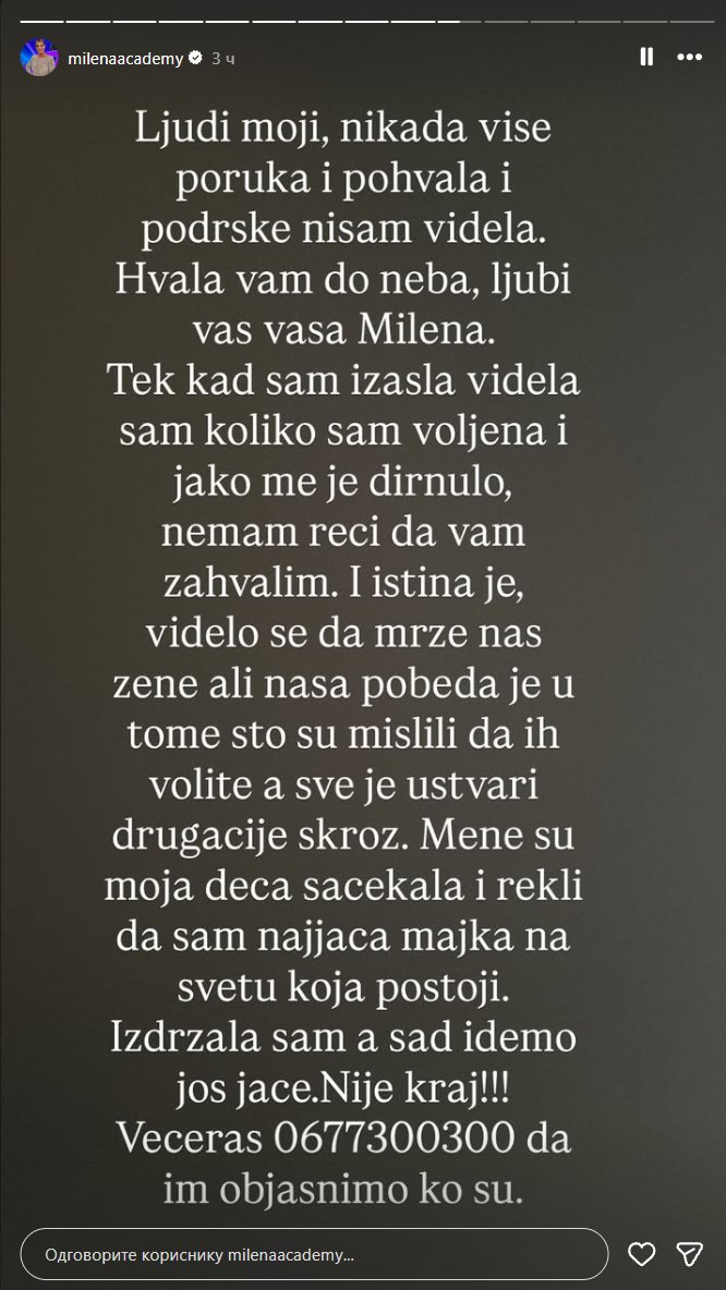 Jako me je dirnulo, nemam reči... Kačavenda se hitno oglasila pred Narod pita! Nakon burne sezone otkrila šta su joj sinovi prvo rekli kad je napustila Elitu 9! (FOTO)