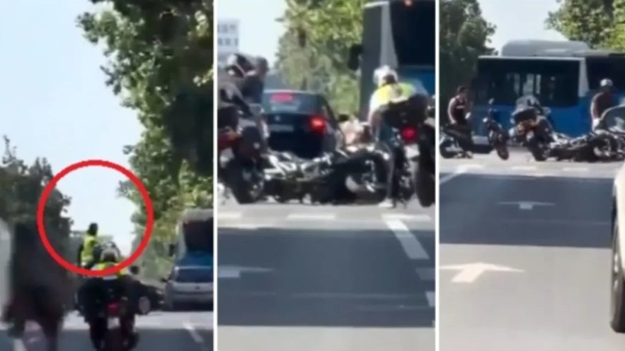Blokader motorom izazvao haos u Novom Sadu: Dramatičan udes na prometnoj raskrsnici, snimak zapalio mreže
