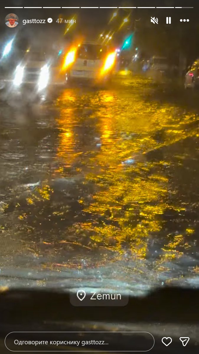 Drama u Zemunu! Gastoz se jedva izvukao iz poplave: Upalio kameru i sve obelodanio (FOTO)