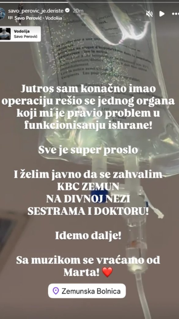 OPERISAN SAVO PEROVIĆ! Pevač sav u zavojima: Rešio sam se organa! (FOTO)