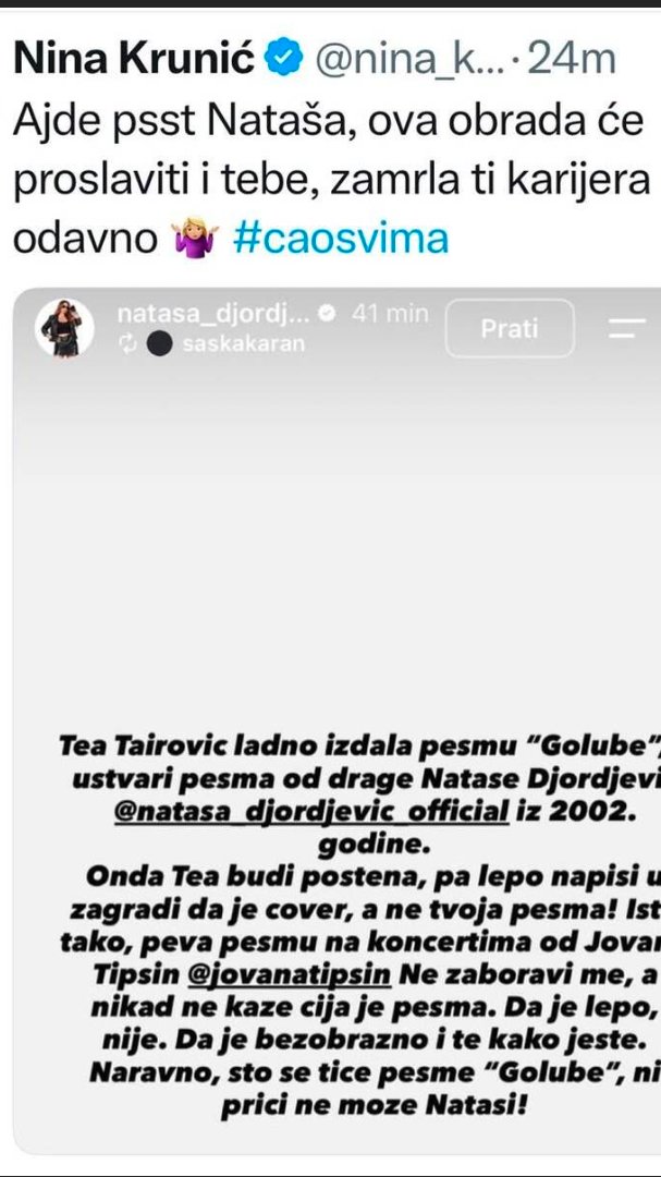 Nova drama trese estradu: Pevačice napale Teu Tairović, na društvenim mrežama nastao opšti haos!
