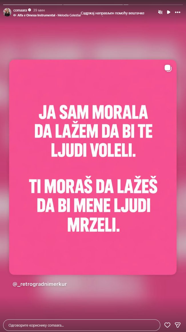Bomba nakon Terzinog ulaska u ELITU 10: Oglasila se Milica Veličković, objavila zagonetnu poruku, pa sve zaintregirala jednom rečenicom (FOTO)