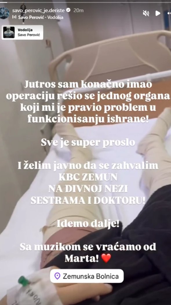 SAVO PEROVIĆ IZAŠAO IZ BOLNICE! Pevač otkrio šta je operisao: Zbog toga sam dosta smršao (FOTO)