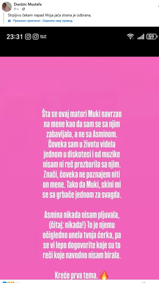 Poruka za Staniju, STRPLJIVO ČEKAM NAPAD! Mustafa nastavlja da RATUJE javno sa Stanijom, gore društvene mreže! (FOTO)