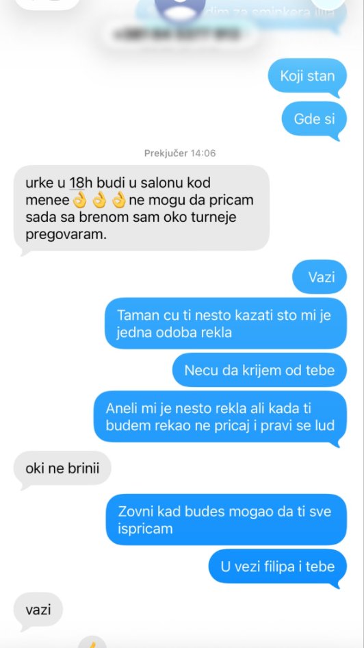 Puca tikva između Pečenice i Aneli Ahmić?! Uroš dostavio prepiske sa Ilijom, pričala mu loše kod Stanića IZA LEĐA?! (FOTO)