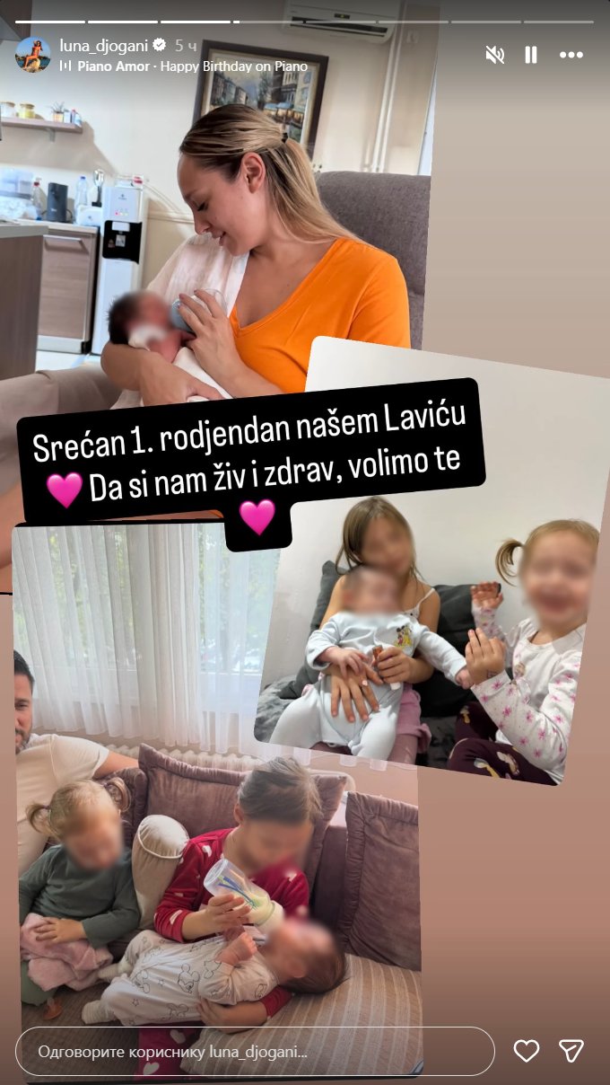 Danas je poseban dan za porodicu Đogani: Luna se oglasila emotivnom porukom! (FOTO)