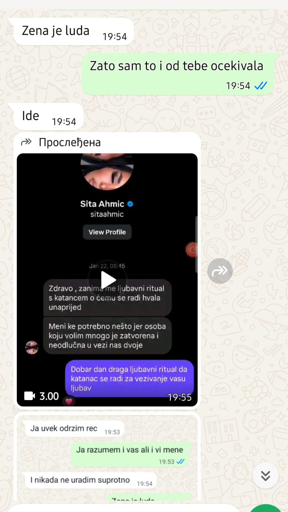 LJUBAVNI RITUAL S KATANCEM! Pink.rs u posedu prepiske Site Ahmić i VRAČARE koju je molila da joj uradi ovaj obred: ISPLIVALI DOKAZI KOJI ĆE VAS ŠOKIRATI! (FOTO)