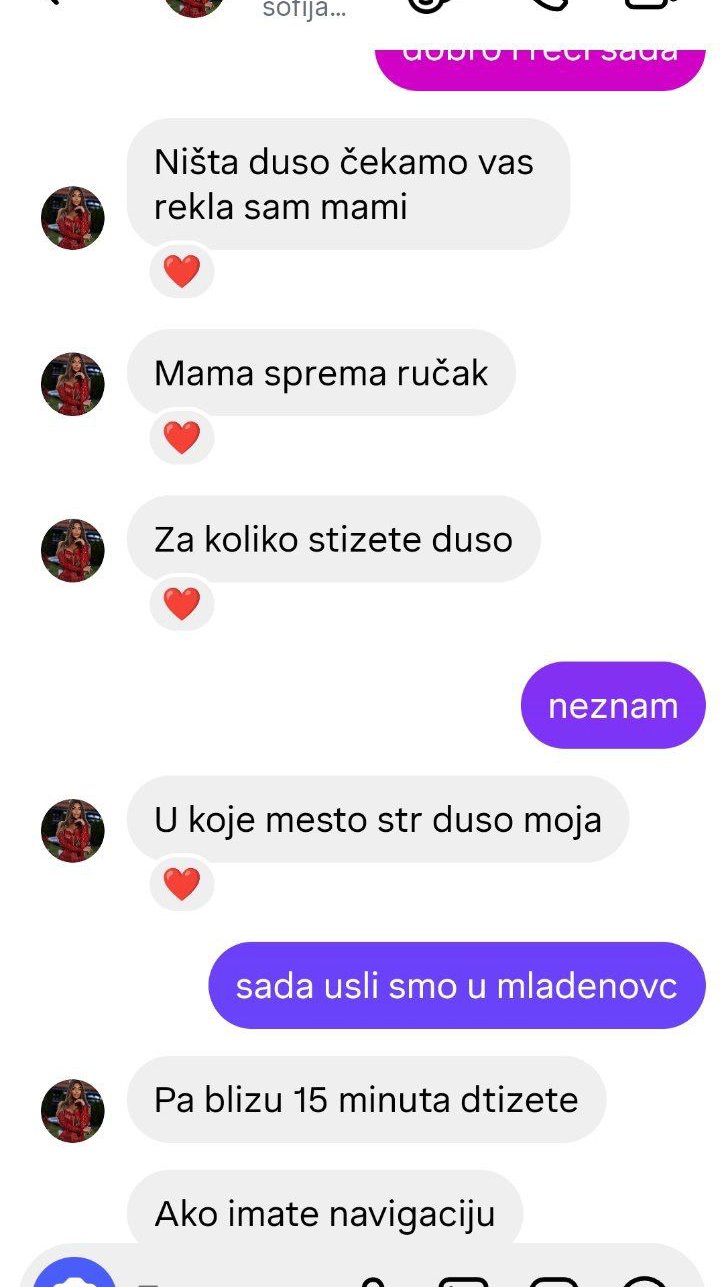 ČEKAMO TE, DUŠO, MAMA SPREMA RUČAK Ovako je Sofija cvrkutala Danetu (70)! Slao joj zlato i pare, a pred ulazak u Elitu dala mu je obećanje: Mazim te, ljubim...