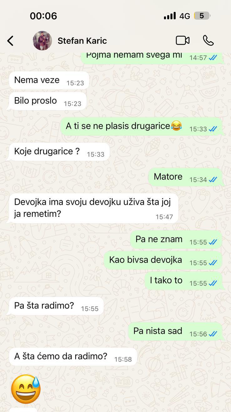 NASTAVAK VRELE PREPISKE ANITE I STEFANA! Pogledajte kako je Karić pokušavao da smuva bivšu ženu svoje drugarice: Gvožđe se kuje dok je vruće (FOTO)