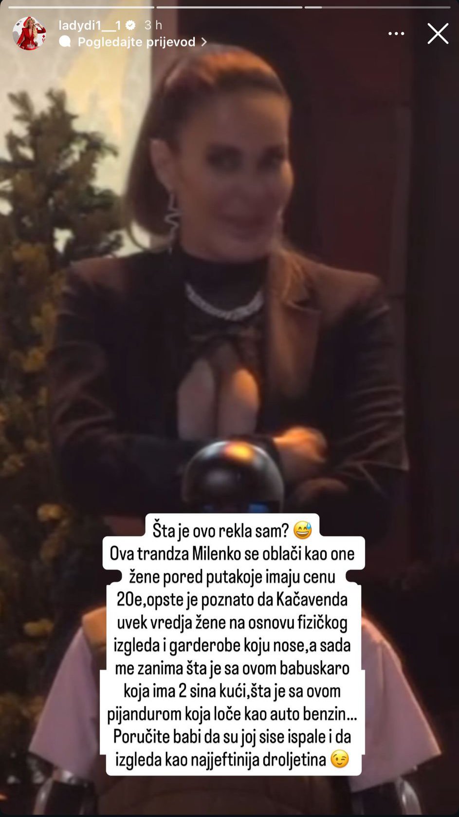 Babuskara, izgleda kao najjeftinija dr*lja: Lejdi Di nikad žešće udarila po Kačavendi, spomenula i njene sinove (FOTO)