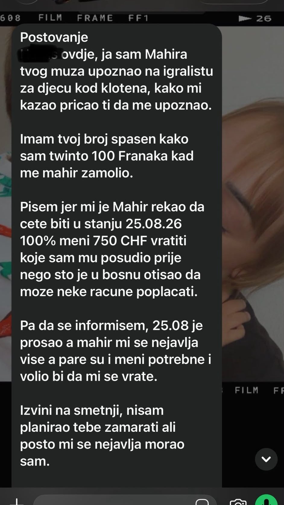 Procurile ŠOK poruke! Ovo je Mahir napisao supruzi pred ulazak u ELITU 10: Danas priča da će oženiti Slađanu, a ženu mu jure ljudi kojima je dužan novac! (FOTO)