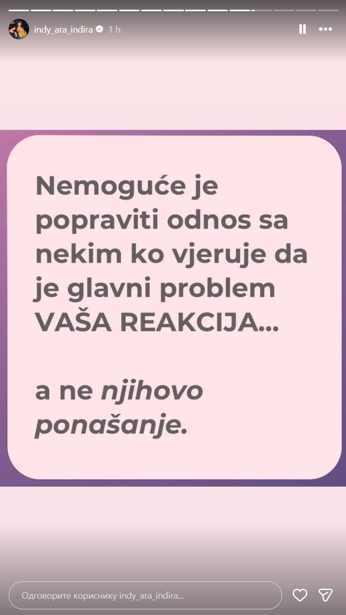Indi više ne bira reči? Novom objavom šokirala javnost, definitivno se više neće miriti sa sestrom Editom! (FOTO)