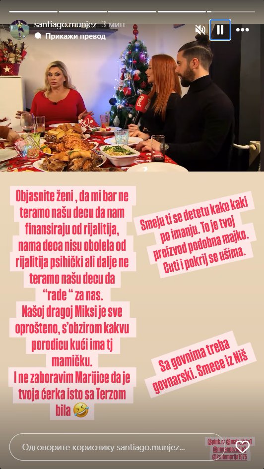 Stao u zaštitu prijatelja! Munjez se žestokim rečima obratio Mariji Kulić: Smeju ti se detetu kako k*ki po imanju, to je tvoj proizvod podobna majko!