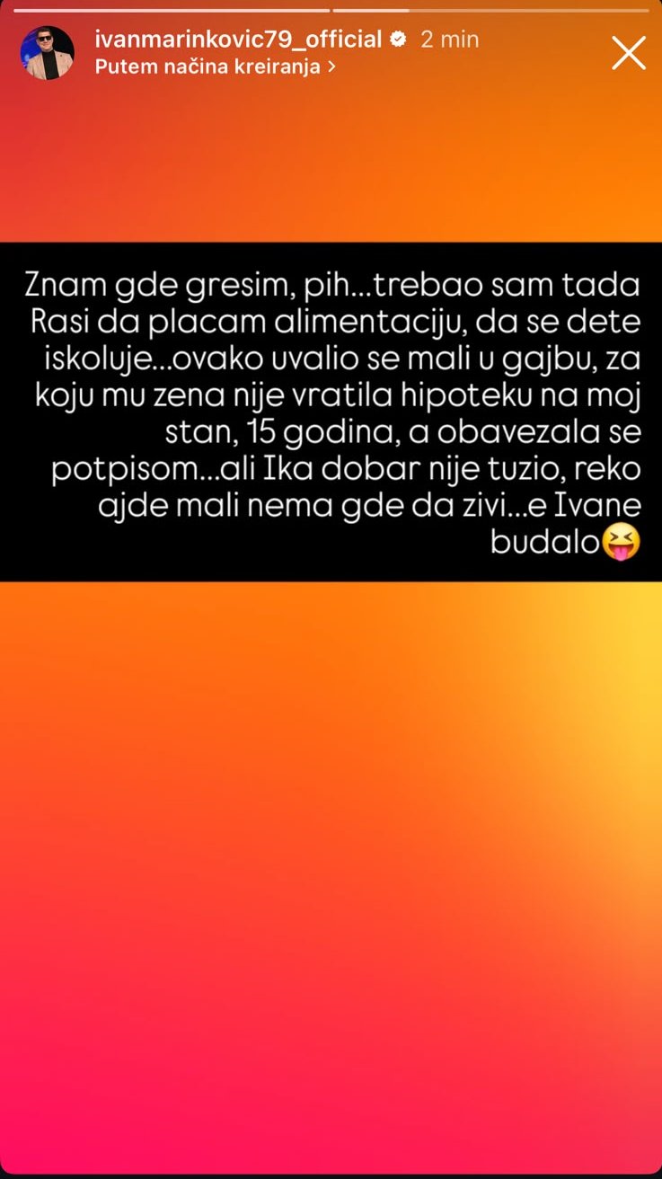 Bio sam pripremljen za to: Ivan Marinković progovorio o Leninom odricanju njegovog prezimena, pa priznao: Kriva je Gordana Tržan! (VIDEO)