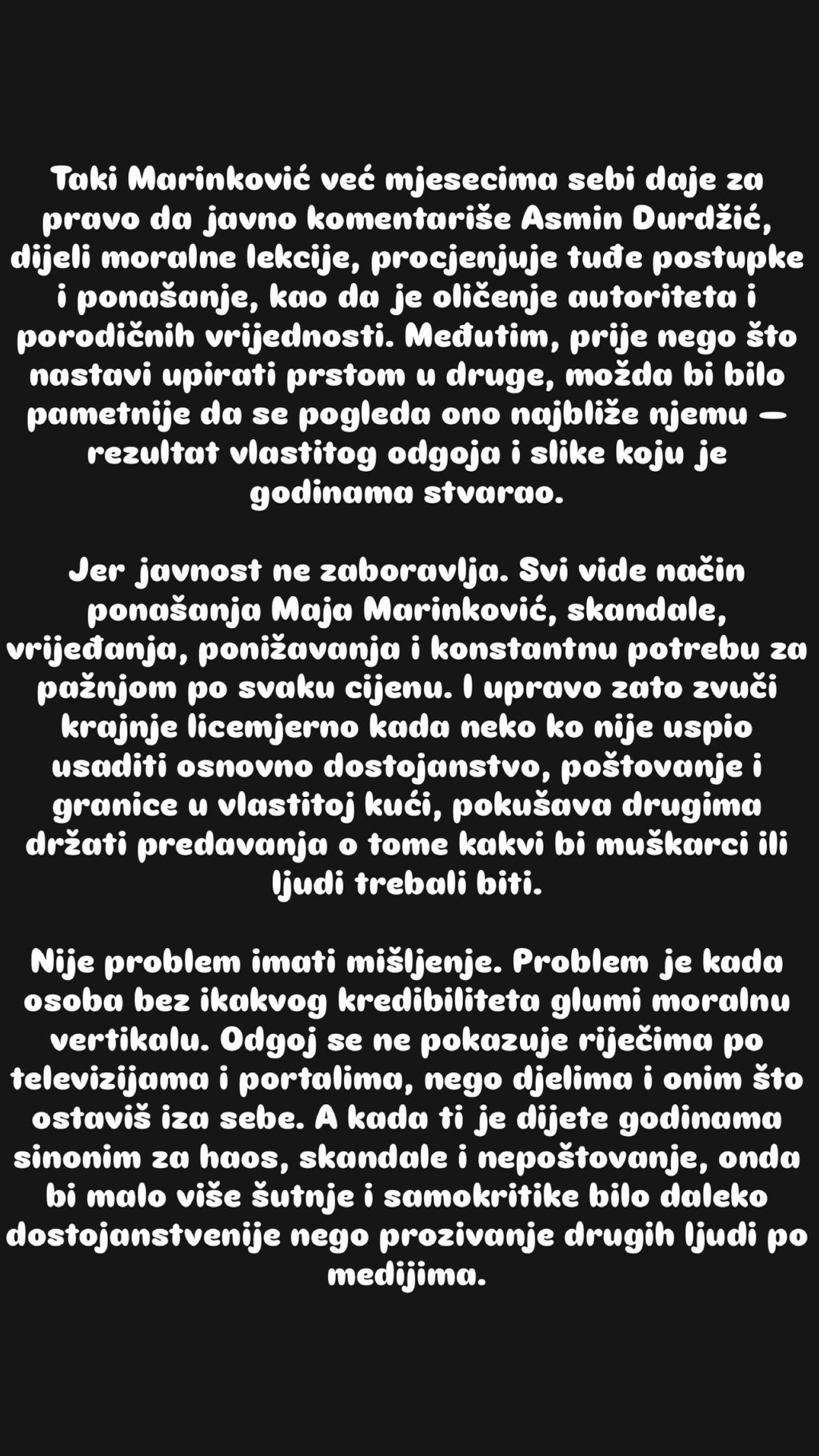 Durdžići ne ćute! Udarili Takiju na roditeljstvo i to sve zbog Asminovog odnosa sa Majom: Sinonom za nju su vređanja i ponižavanja, a on...