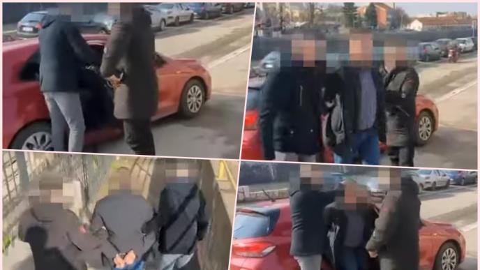 OVAKO JE UHAPŠEN NEŠA GUSKA: S lisicama na rukama uveden u policijsku stanicu (VIDEO)