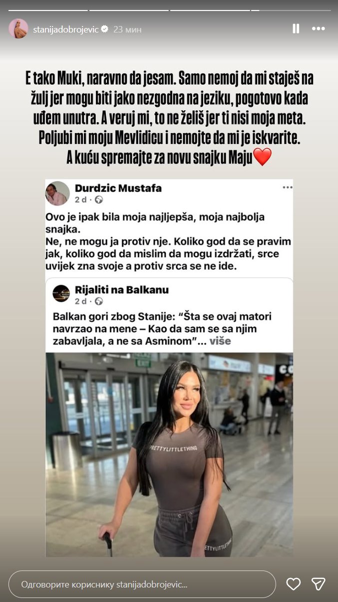 Nemoj da mi staješ na žulj: Stanija rešila da vrati svima! Sada se obratila Mustafi, pa spomenula Mevlidu: Spremajte kuću za snajku... (FOTO)