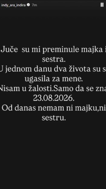 Indi van sebe! Pevačica uplakana od ranog jutra, srce joj puca zbog svađe sa sestrom Editom